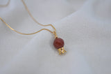 POMEGRANATE & RED CARNELIAN STONE NECKLACE