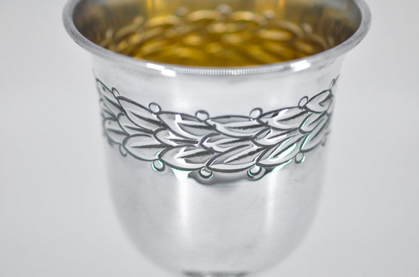 ORNAMENTED GOBLET KIDDUSH CUP by Itzhak Luvaton and Samuel Mauriciu