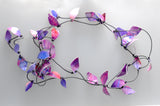 Leaves neckalce - Purple