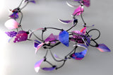 Leaves neckalce - Purple