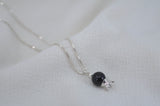 POMEGRANATE & BLACK ONYX STONE NECKLACE by Itzhak Luvaton