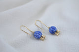 POMEGRANATE & SHAPED BLUE LAPIS LAZULI STONE EARRINGS