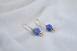 POMEGRANATE & SHAPED BLUE LAPIS LAZULI STONE EARRINGS
