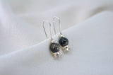POMEGRANATE & BLACK ONYX STONE EARRINGS