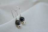 POMEGRANATE & BLACK ONYX STONE EARRINGS