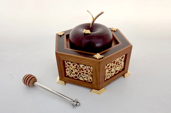 HABUSH 6本セット Rosh Hashanah Judaica Collection | Honey Bowls & Spoons – Itzhak