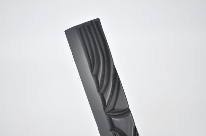 SCULPTURED S.D.I THIN EBONY WOOD MEZUZAH by Luvaton Itzhak