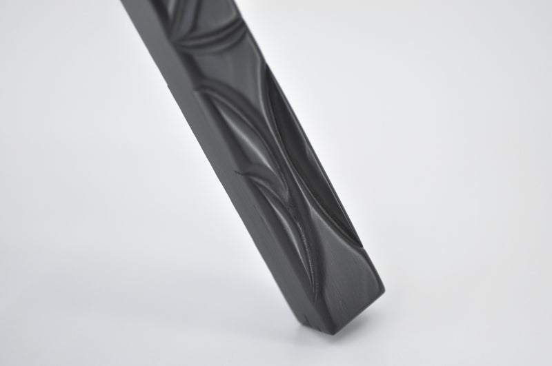 SCULPTURED S.D.I THIN EBONY WOOD MEZUZAH by Luvaton Itzhak