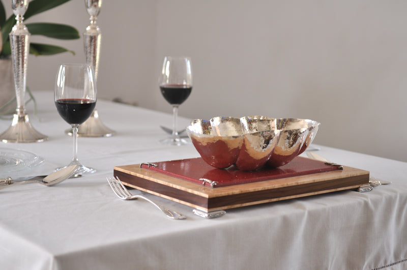 Itzhak Luvaton's Shabbat table setting 