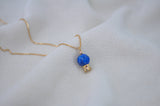 ‏‏POMEGRANATE & SHAPED BLUE LAPIS LAZULI STONE NECKLACE