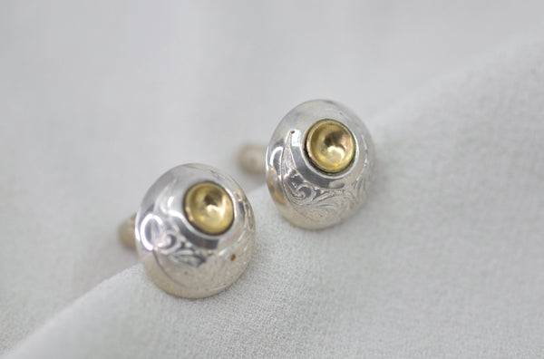 ROUND ENGRAVED CUFFLINKS by Itzhak Luvaton