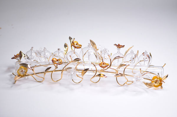 GLASS FLOWERS CHANNUKIA by Itzhak Luvaton