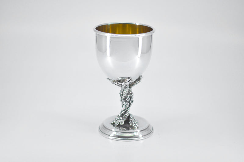 GRAPES GOBLET KIDDUSH CUP & PLATE made by Luvaton Itzhak