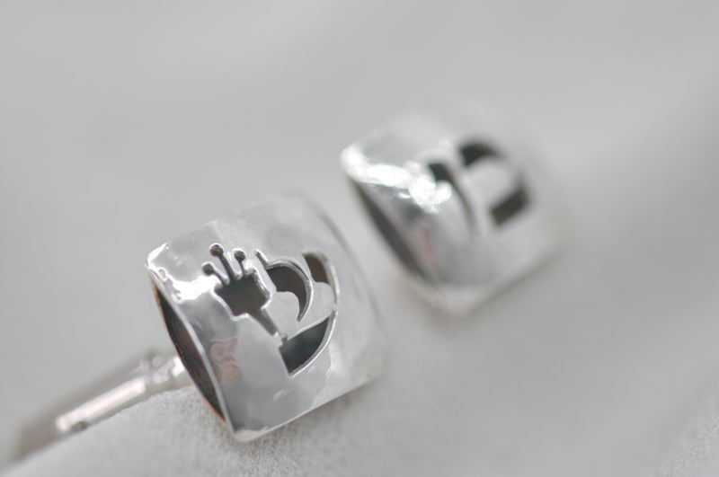 Hebrew LETTER GEO CUFFLINKS by Itzhak Luvaton