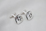 Hebrew LETTER GEO CUFFLINKS by Itzhak Luvaton