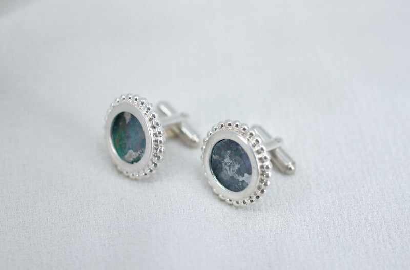 ROMAN GLASS CUFFLINKS by Itzhak Luvaton