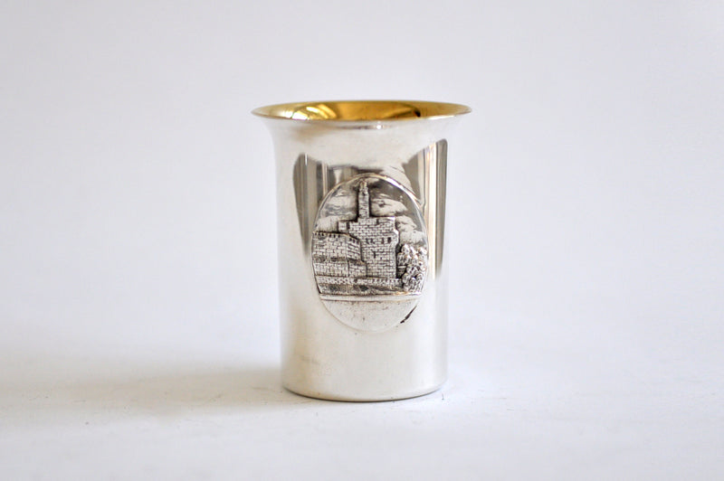 tower of david jerusalem kiddush cup by itzhak luvaton