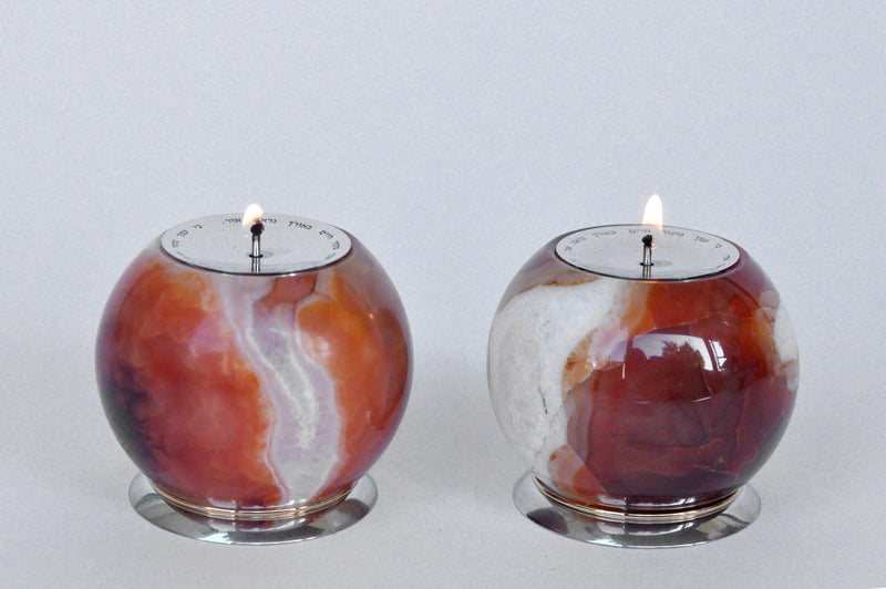 Agate_ball_candlesticks_luvaton_itzhak