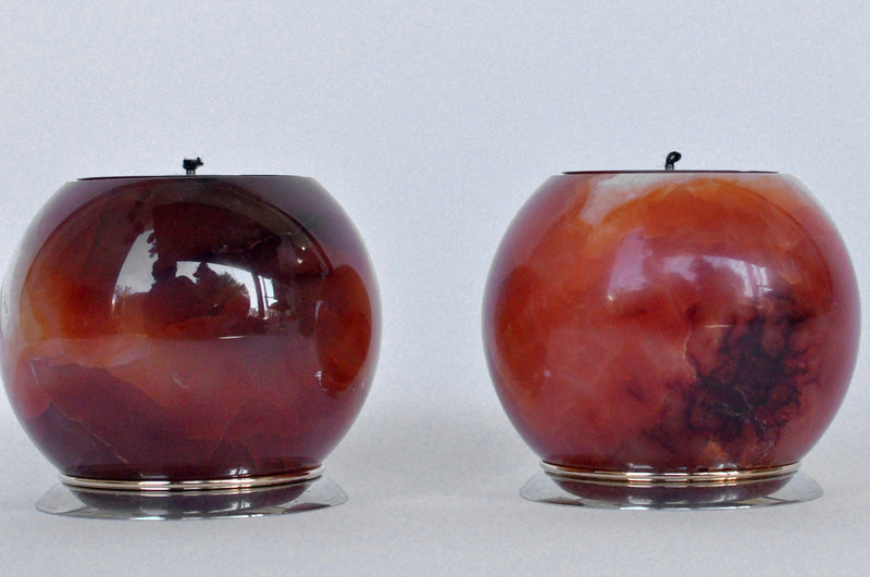 Agate_ball_candlesticks_luvaton_itzhak