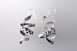 Curly Earrings - Black and White