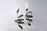 Curly Earrings - Black and White