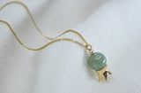 ‏‏POMEGRANATE & AVENTURINE STONE NECKLACE