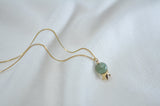 ‏‏POMEGRANATE & AVENTURINE STONE NECKLACE