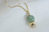 ‏‏POMEGRANATE & AVENTURINE STONE NECKLACE