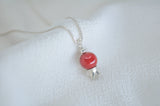 ‏‏POMEGRANATE & RED CORAL STONE NECKLACE